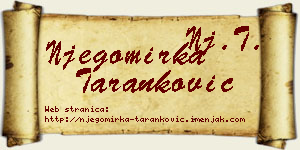 Njegomirka Taranković vizit kartica